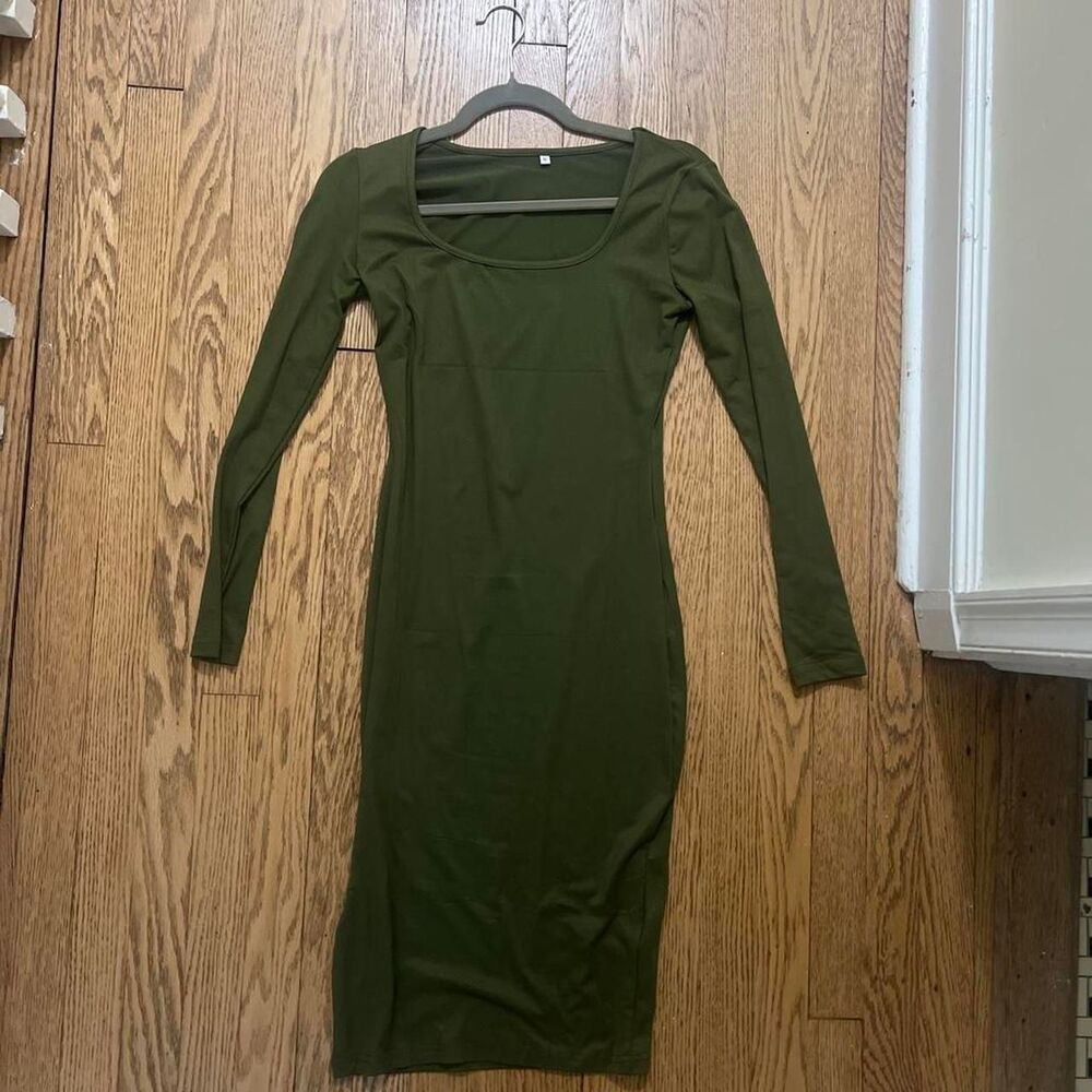 Unbranded Women's Green and Khaki Dress